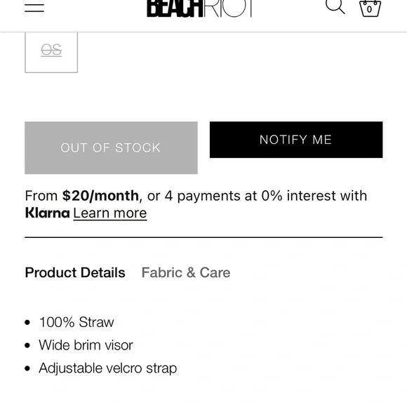 Beach Riot Tan Woven Visor - Picture 4 of 4